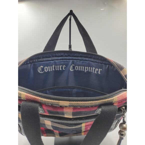 Juicy Couture - Red Plaid Laptop Bag Y2K Vintage Rare! - Picture 4 of 16